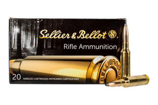 Sellier & Bellot 6.5 Creedmoor 140 grain soft point ammo for target and training in 20-round boxes.